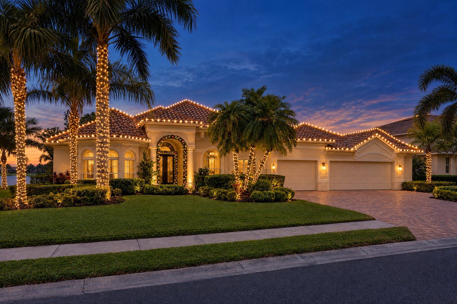 Example design concept of a lit Sarasota home